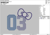 03 Bow App Embroidery File 6 sizes