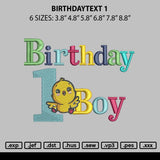 Birthdaytext 1 Embroidery File 6 sizes