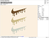3 Swoosh Melt Embroidery