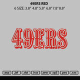 49ers Red Embroidery File 6 sizes