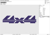 4X4 Embroidery File 6 size