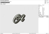 A-M-O-initial 3 FILE Embroidery File 6 size