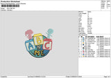 Abctext Embroidery File 6 sizes