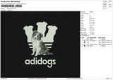 ADIDOGS Embroidery File 6 size
