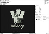 ADIDOGS Embroidery File 6 size