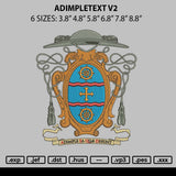 Adimpletext V2 Embroidery File 6 sizes