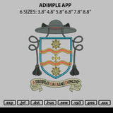 Adimple App Embroidery File 6 sizes