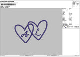 Al Heart Embroidery File 6 sizes