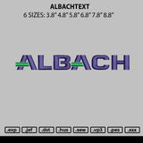 Albachtext Embroidery File 6 sizes