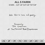 ALL S FAIRIN Embroidery File 6 size