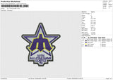 ALL STAR GAME Embroidery File 6 size