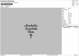 Arabelatext Embroidery File 6 sizes