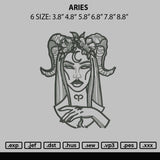 Aries Embroidery File 6 sizes