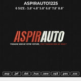 ASPIRAUTO1225 Embroidery File 6 size