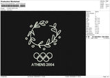 ATHENS 2004 Embroidery File 6 size