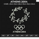 ATHENS 2004 Embroidery File 6 size