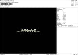 Atlastext Embroidery File 6 sizes