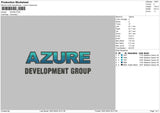 Azuretext Embroidery File 6 sizes