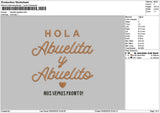 Abuelitatext Embroidery File 6 sizes