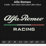 Alfa Romeo Embroidery File 6 size