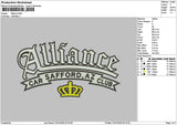Alliencetext Embroidery File 6 sizes
