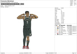 Anthony Edwards v2 Embroidery File 6 size