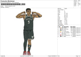 Anthony Edwards v2 Embroidery File 6 size