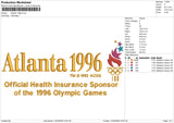 Atlanta 1996 Embroidery File 6 sizes