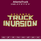 AtlantaTruck Embroidery File 6 sizes