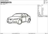 Outline Car 0203 Embroidery File 6 sizes