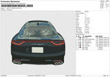 BACK STINGER CAR Embroidery File 6 size