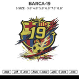 BARCA-19 Embroidery File 6 size