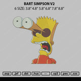 Bart Simpson V2 Embroidery File 6 sizes