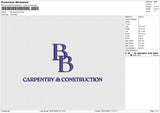 BB carpentry Embroidery File 6 size