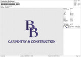 BB carpentry Embroidery File 6 size