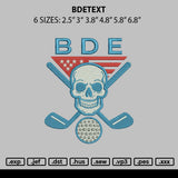 Bdetext Embroidery File 6 sizes