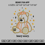Bear1709 App Embroidery File 6 sizes