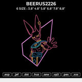 BEERUS2226 Embroidery File 6 size