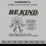 Flowerkind V3 Embroidery File 6 sizes