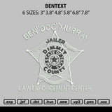 Bentext Embroidery File 6 sizes