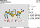 Bowltext V3 Embroidery File 6 sizes