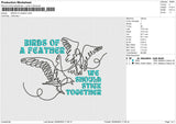 BIRDS of a Feather Embroidery File 6 size