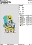 Birthdaytext 3103 Embroidery File 6 sizes