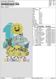 Birthdaytext 3103 Embroidery File 6 sizes