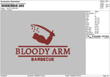 Bloodytext Embroidery File 6 sizes