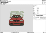 Red Car 46 Embroidery File 6 sizes