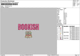 Bookishtext Embroidery File 6 sizes