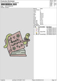 Booktext 2101 Embroidery File 6 sizes