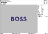 Bosstext Embroidery File 6 sizes