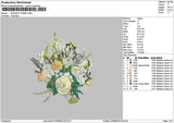 Bouquete 0708 Embroidery File 6 sizes